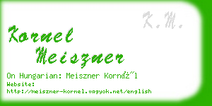 kornel meiszner business card